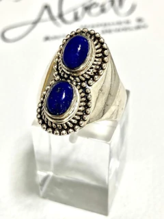 Original 925 silver and lapis lazuli ring on internet