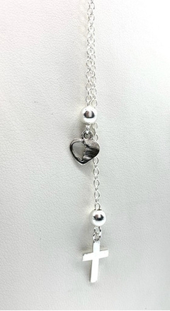 Hermosa Cadena Corbatero Plata 925 Corazón Cruz.alvear - buy online