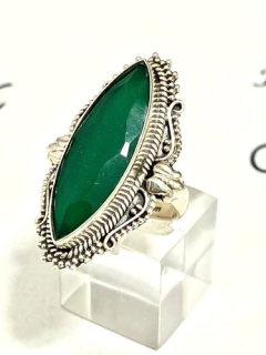 Gran Anillo Plata 925 Y Crisopacio en internet