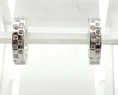 Image of UNIQUE SILVER 925 SAPPHIRES HOOP HOOP