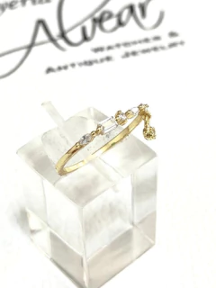 Anillo De Dama Plata 925 Oro 18 Kilates Zafiros - comprar online
