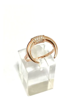 Original Anillo Plata 925 Baño 18 Zafiros Blancos Alvear.ar - tienda online
