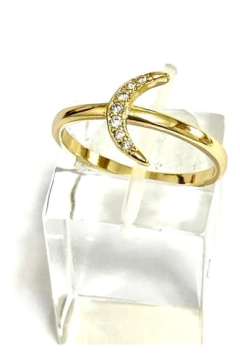 Crescent ring sapphires silver 925 gold 18 carats on internet