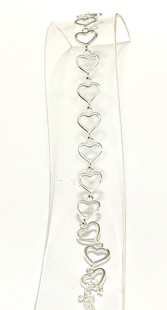 Pulsera Corazones Plata 925 - comprar online