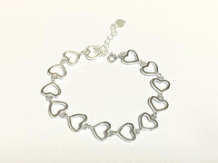 Pulsera Corazones Plata 925