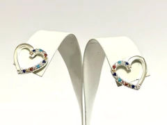 EXCEPTIONAL SET OF EARRINGS AND HEART PENDANT IN SILVER 925 AND SEMI-PRECIOUS STONES - online store