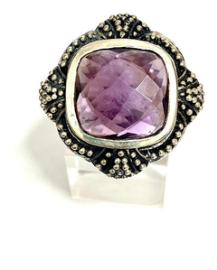 Divine 925 silver and amethyst ring. alvear jewelry