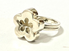 Bello Anillo Moderno Plata 925 Diseño Flor - Joyería Alvear