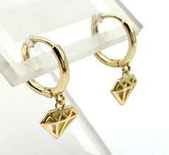 Lindos Aros Argolla Plata 925 Oro 18 Kt