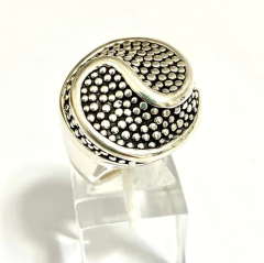 Beautiful modern ring made of inflated 925 silver