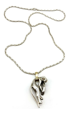 Cadena Y Dije Pantera Mod. Cartier Plata Y Oro 18 Kt - buy online