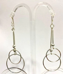 Modernos Aros Colgantes Argollas Plata 925 - Joyería Alvear