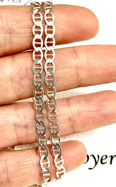 Image of Conjunto Cadena Y Pulsera Plata 925 Italiana Unisex