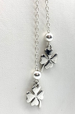 Moderna Cadena Corbatero Plata 925 Trébol De La Suerte - buy online