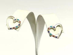EXCEPTIONAL SET OF EARRINGS AND HEART PENDANT IN SILVER 925 AND SEMI-PRECIOUS STONES on internet