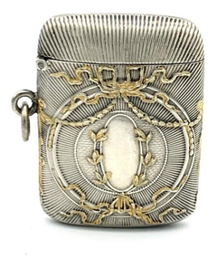 Exclusivo Set Cigarrera Y Porta Fósforo Plata Y Oro - comprar online