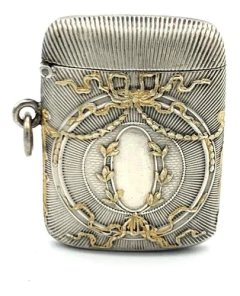 Exclusivo Set Cigarrera Y Porta Fósforo Plata Y Oro - comprar online