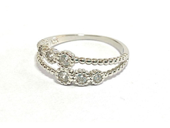 Anillo Plata 925 Oro 18 Kilates Zafiros