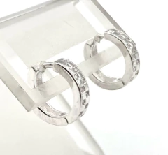 UNIQUE SILVER 925 SAPPHIRES HOOP HOOP - buy online