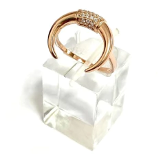 Original Anillo Plata 925 Baño 18 Zafiros Blancos Alvear.ar - comprar online