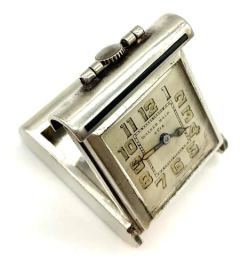 Reloj De Viaje Art Deco Plata 935 Y Esmalte - comprar online