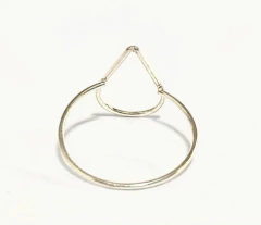 Anillo Plata 925 Gota Línea Geométrica en internet