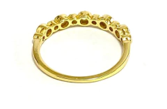 Beautiful 925 silver 18 carat gold and white sapphires lady's ring on internet