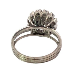 Bellísimo Anillo Roseta Platino 950 Y Brillantes - comprar online