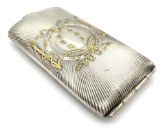 Exclusivo Set Cigarrera Y Porta Fósforo Plata Y Oro - Joyería Alvear