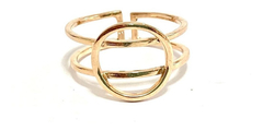 Hermoso Anillo Moderno Plata 925 Oro 18 Kilates - comprar online
