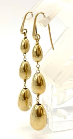 Exclusivos Aros Colgantes Plata 925 Baño Oro 18 Kt