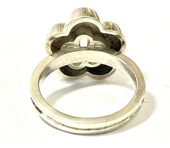 Bello Anillo Moderno Plata 925 Diseño Flor - tienda online