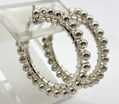 925 SILVER BALLS HOOP HOOP - online store
