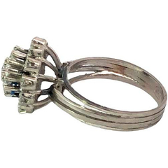 Bellísimo Anillo Roseta Platino 950 Y Brillantes en internet