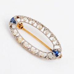 Antique sapphires brooch - buy online