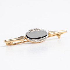 Prendedor de oro onix y diamantes - comprar online