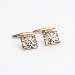 Gemelos De Oro 18 Kt Y Diamantes Europeo