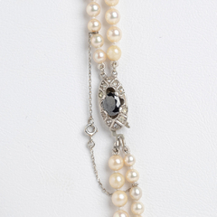Natural Pearl Necklace Central Sapphire Clasp - buy online