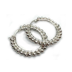 Silver ball hoop hoops