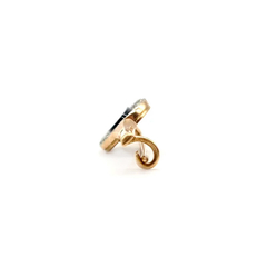 Prendedor de oro onix y diamantes - Joyería Alvear