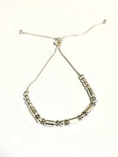 Pulsera plata bolitas