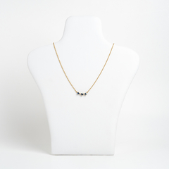 Beautiful 18 kt gold choker chain with sapphires and diamonds - buy online