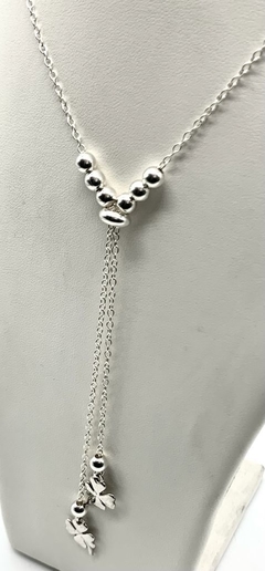 Cadena corbatero plata Trébol - Joyería Alvear