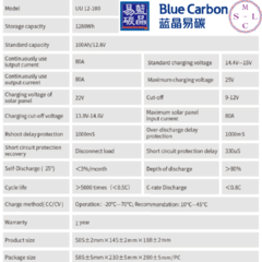 Bat Blue Carbon Litio 100Ah-12V LiFePo4 - comprar online