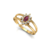Classic – Anel de Ouro Amarelo Rubi e Diamantes - comprar online