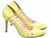 Sapato Scarpin - Revestida em Verniz Amarelo e Taloneira Napa Bege - loja online