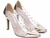 Sapato Scarpin - Verniz Metalizado Specchio Ouro Light e Vinil - Apliques na cor Dourado - comprar online