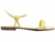 Imagem do Sandália Rasteira - Tira com Elástico em Napa Amarelo e Tiras entrelaçadas em Napa Amarelo