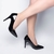 Sapato Scarpin - Revestida com Verniz Preto e Taloneira Napa Bege na internet