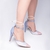 Sapato Scarpin - Napa Azul, Napa Rosa e Tela Branco - Fivela de Ajuste na cor Dourado e Tiras em nós em Napa Branco na internet